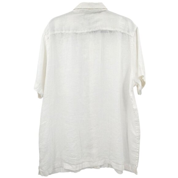 Club Room Luxury Button-Up Shirt Men size XXL 100% linen Casual Neutral Coastal - Picture 2 of 9